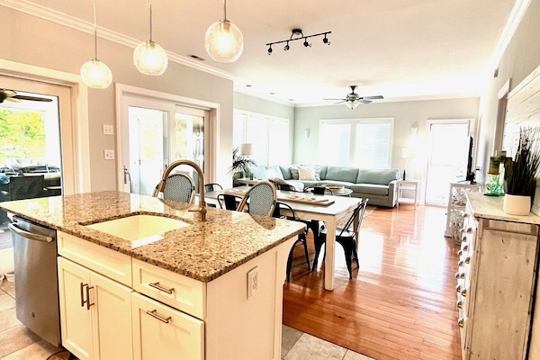 View towards living room and dining area