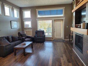 TV, fireplace, offices
