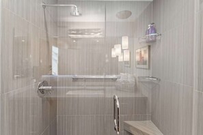 Dusche, Haartrockner, Shampoo
