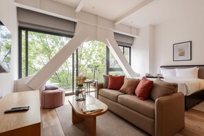 Departamento, balcón (1) | Área de sala de estar | Piso con calefacción 
