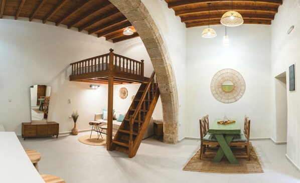 Design Apartment | Living area | Flat-screen TV - Aesthisis Sensational at Archangelos (Rhodes)