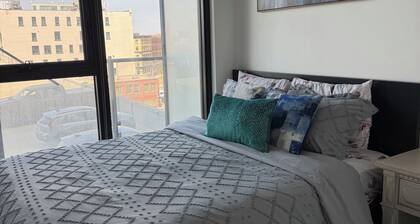 Downtown across from arena wifi and laundry