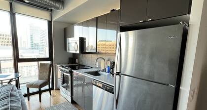 One bed downtown laundry wifi across from the Jets arena
