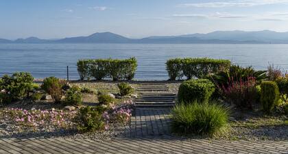 Traditional villa in a complex beside the sea.