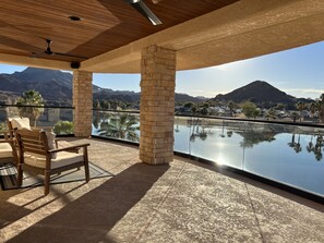 Terrace/patio - Riverfront with private dock, river views from every room & arcade games! (Parker)