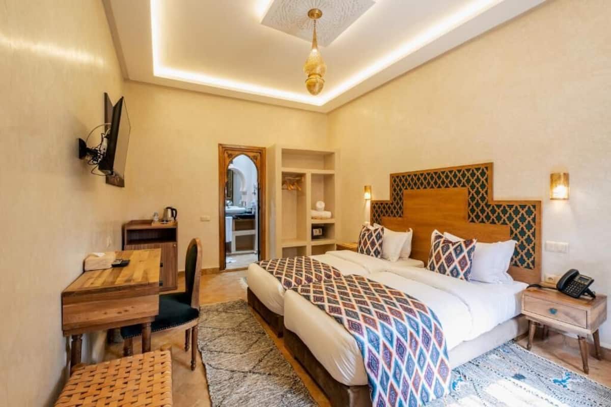 Phòng 2 giường đơn Deluxe, hiên, quang cảnh vườn | 1 phòng ngủ, bộ đồ giường cao cấp