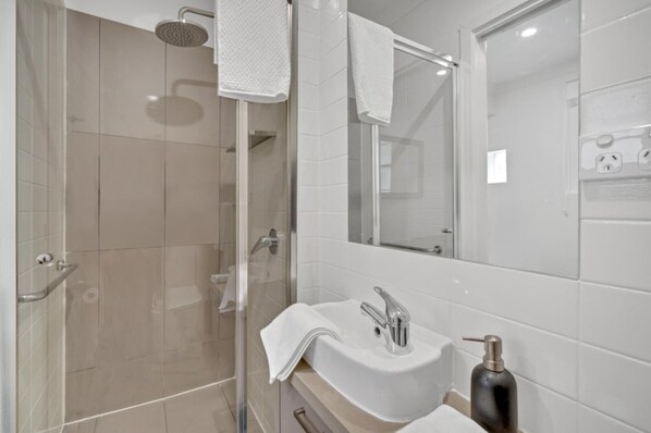 Hair dryer, towels