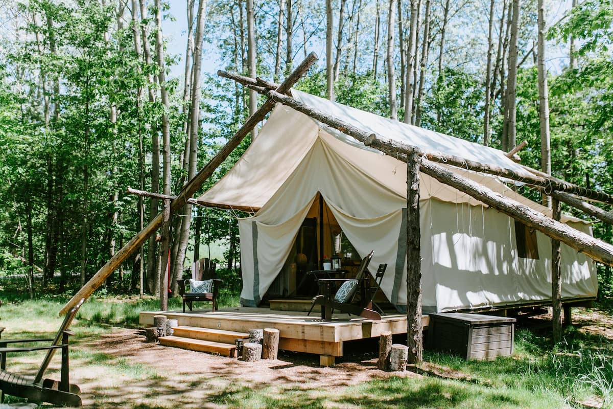 Traditional Tent | Down comforters, individually decorated, individually furnished