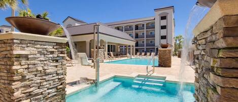 Outdoor pool, a heated pool