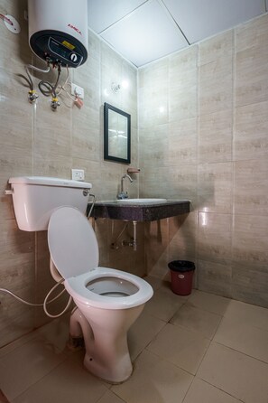 Towels, soap, shampoo