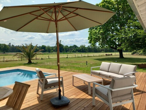 Maison Neuve Avec Piscine Chauffée, 4kms de Contis