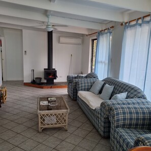 Smart TV y chimenea