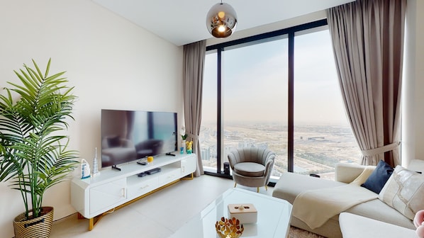 Grand-Apartment | Wohnbereich | Flachbildfernseher, Netflix, Streaming-Dienste