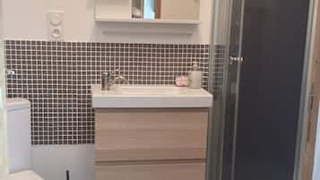 Shower, hair dryer