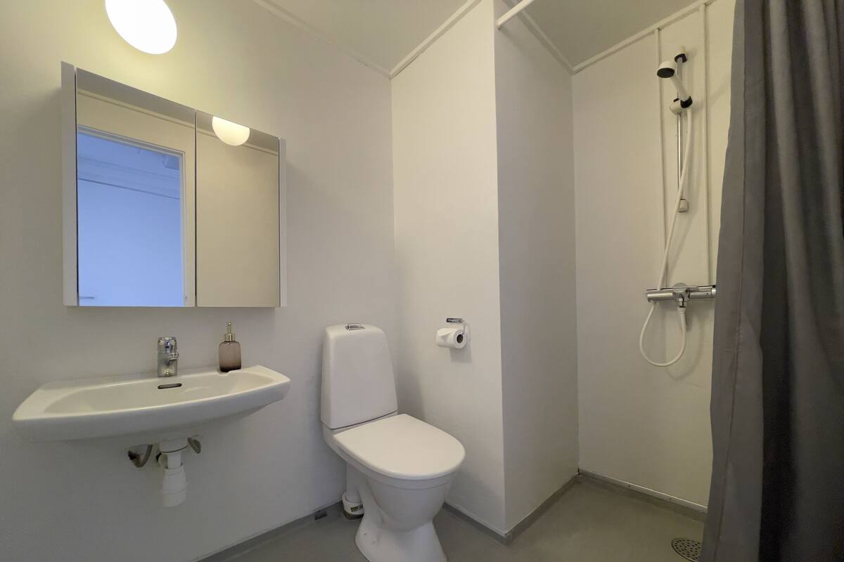 Basic Single Room | Bathroom | Shower, free toiletries, hair dryer, towels