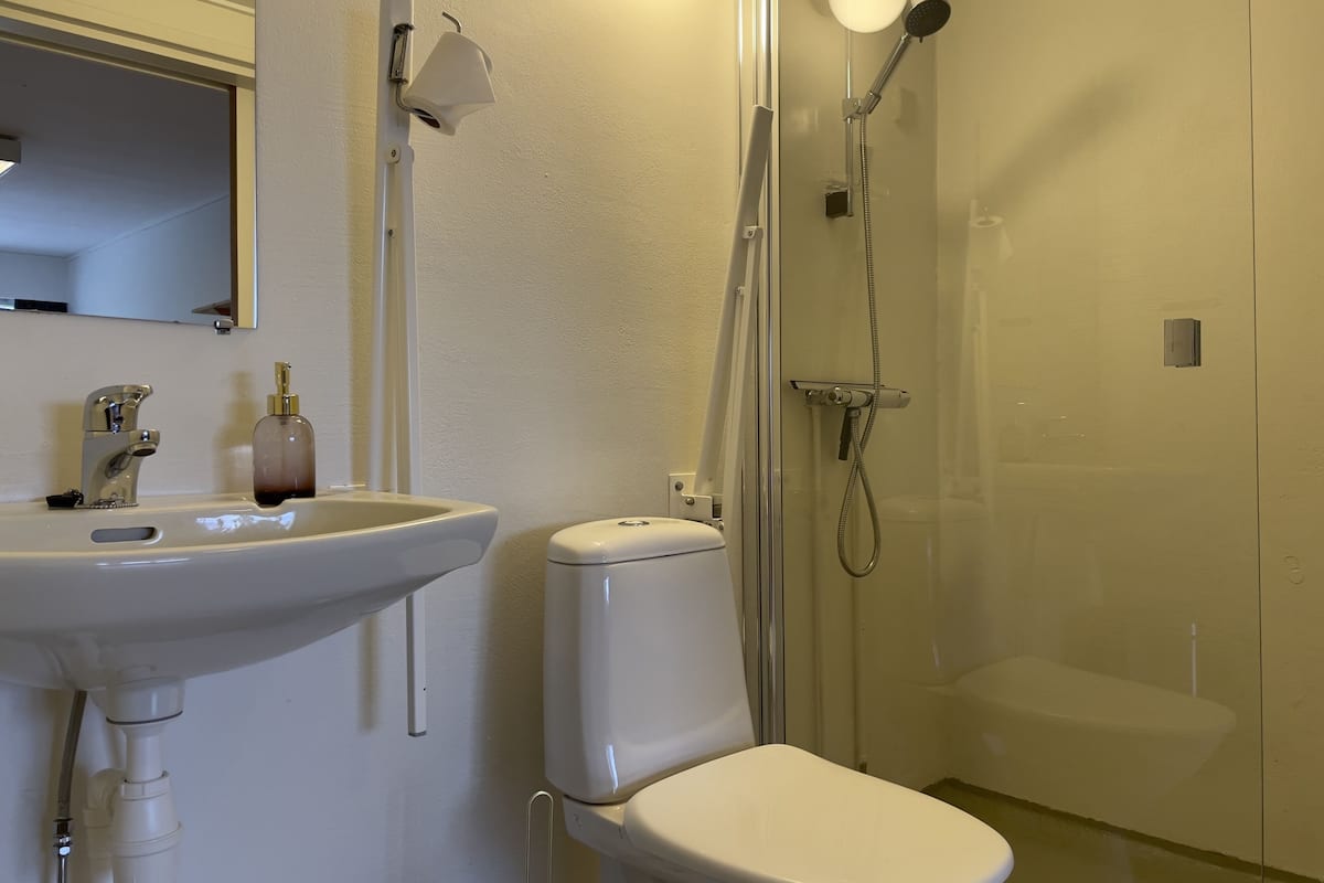 Basic Double Room | Bathroom | Shower, free toiletries, hair dryer, towels