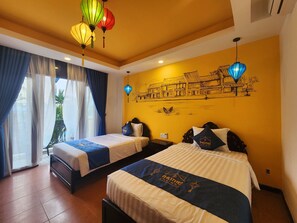 Deluxe-Doppel- oder -Zweibettzimmer | Bügeleisen/Bügelbrett, kostenloses WLAN