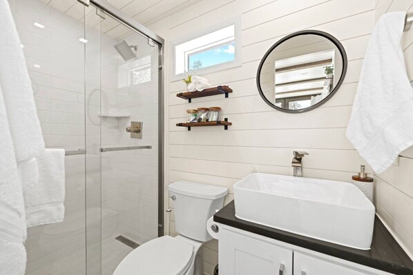 Shower, hair dryer