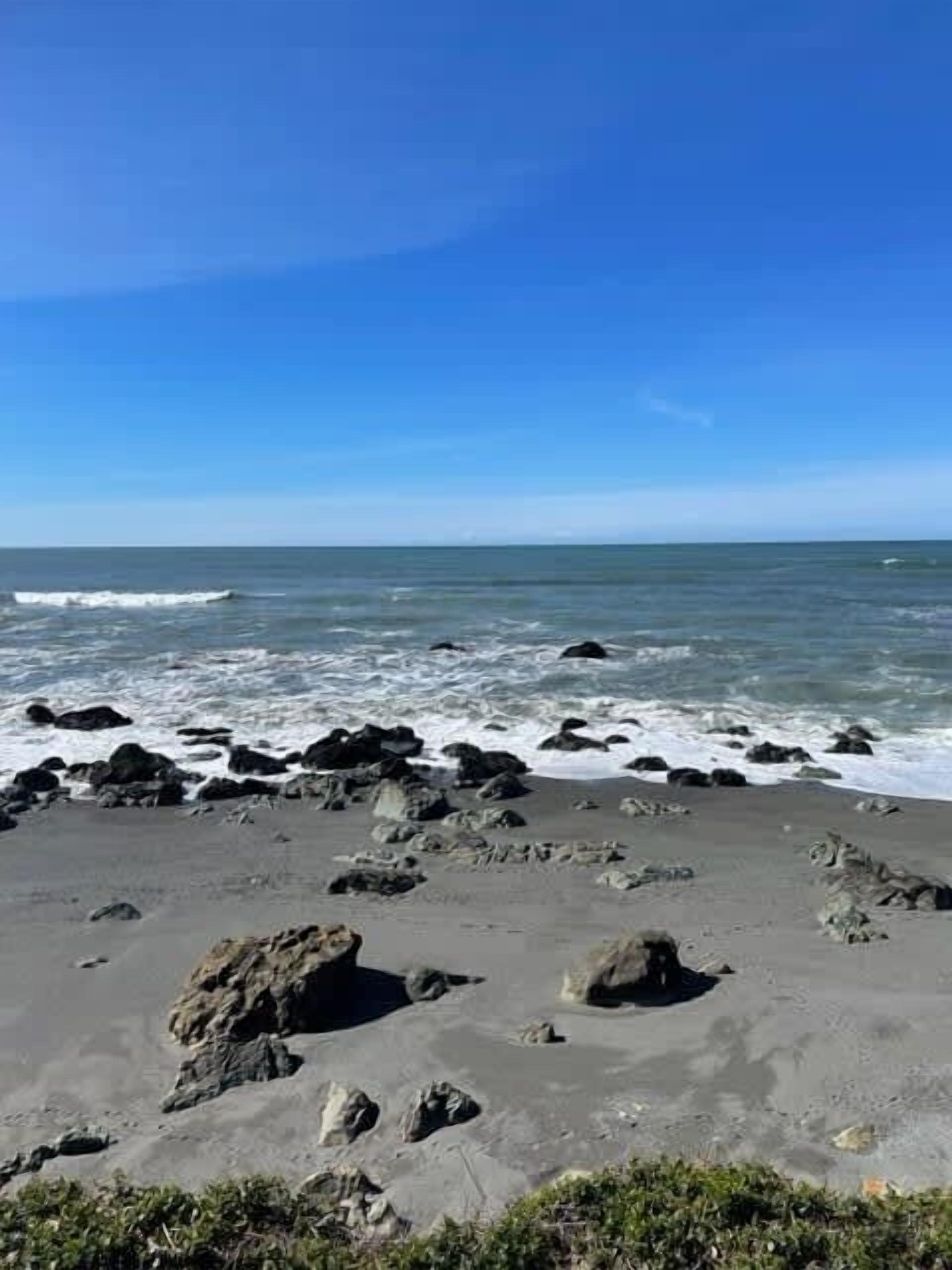 在海滩