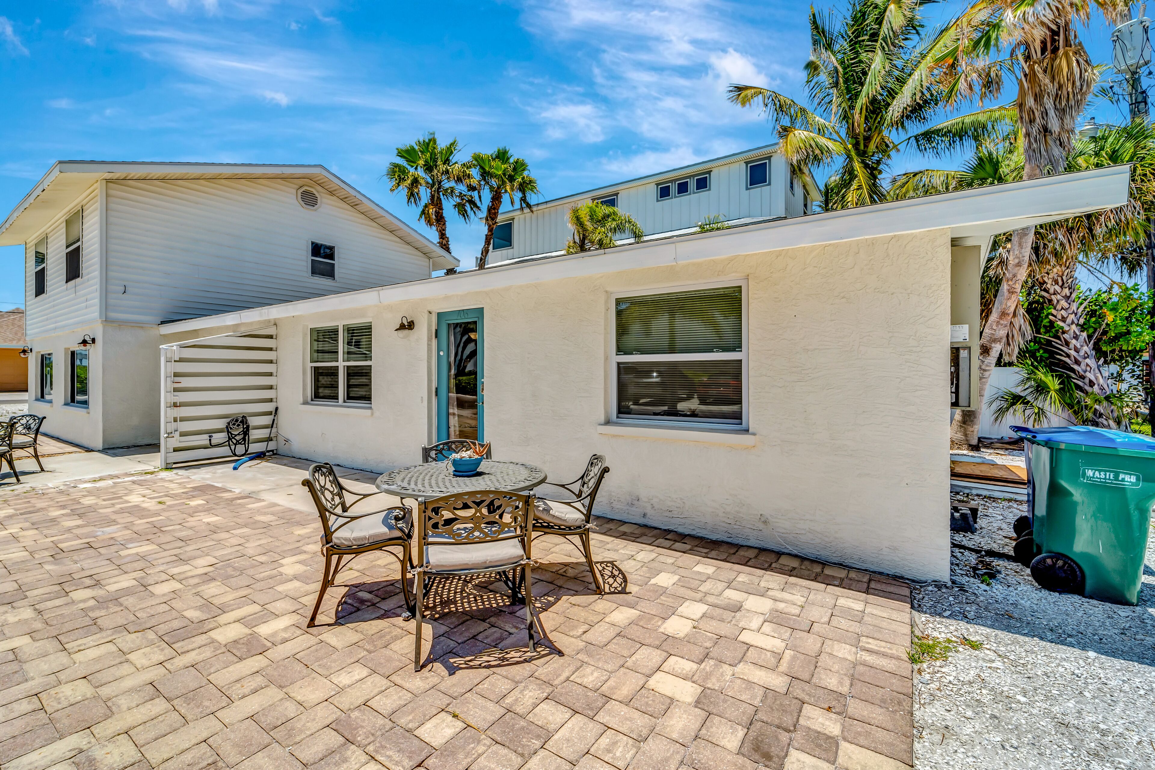 Serene oceanfront suite with Gulf view, grill, patio, central AC, & W/D
