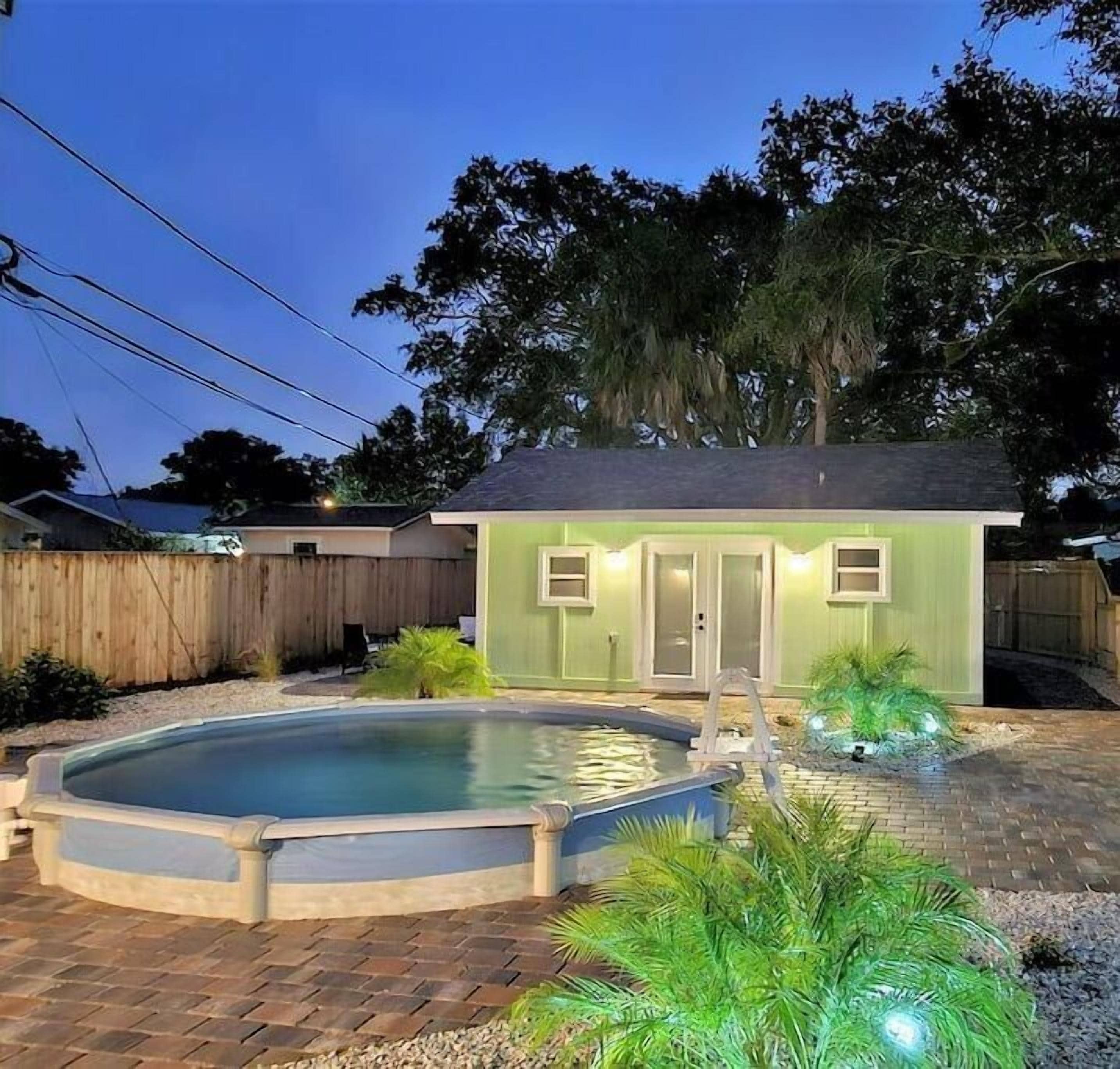 A heated pool