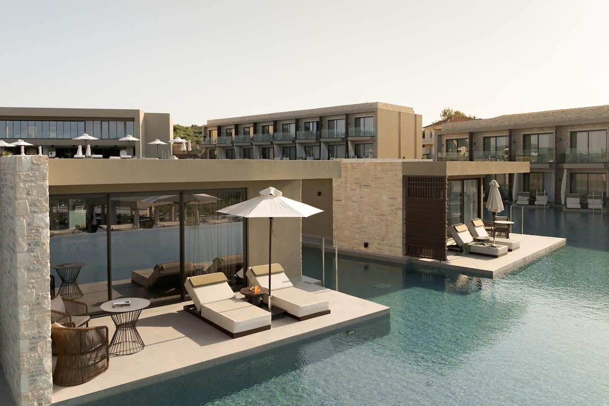 Island Suite Swim Up Sea view | 1 makuuhuone, egyptinpuuvillaiset lakanat, ylelliset vuodevaatteet
