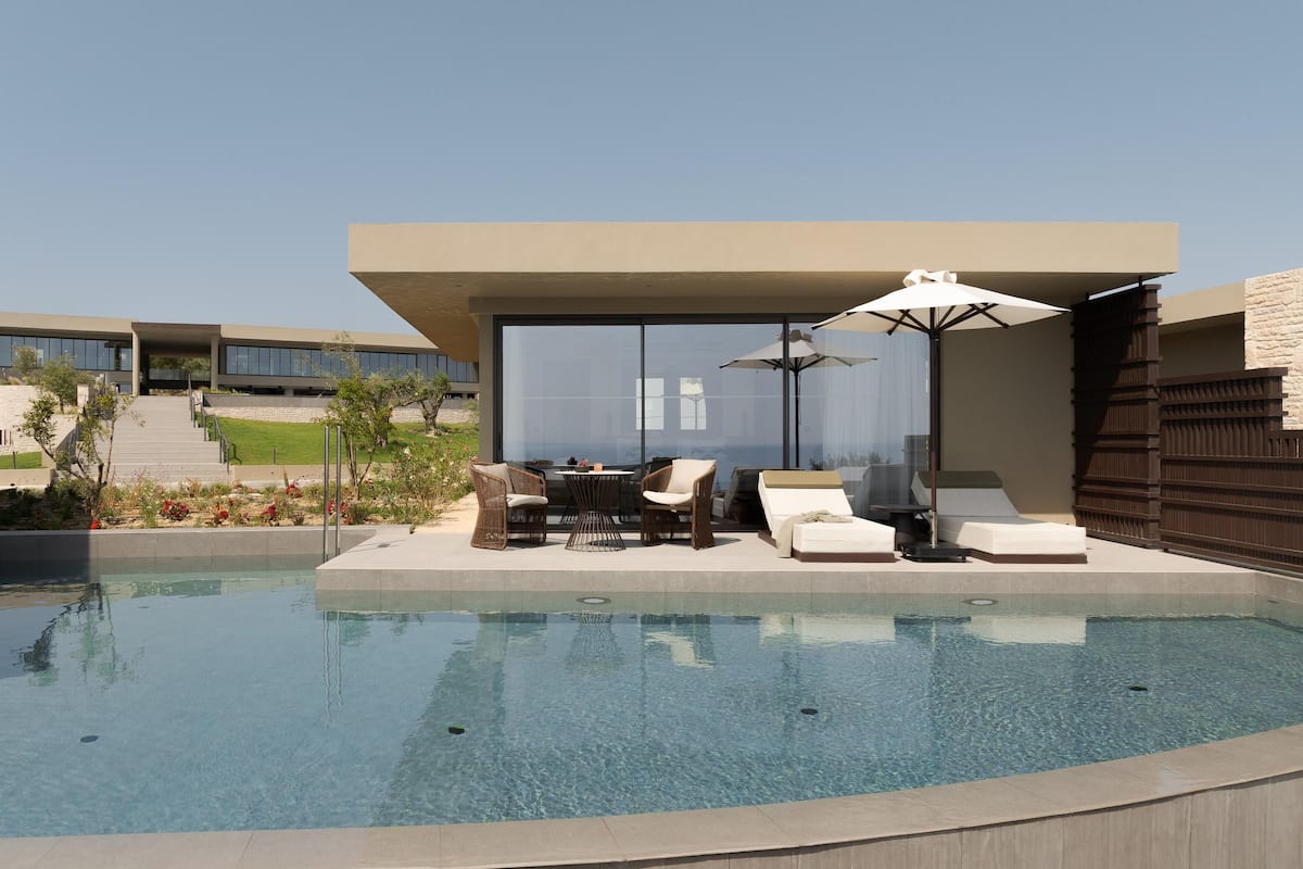 Island Suite Sea View with private pool | NÀkymÀ huoneesta