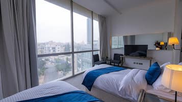 1 habitación, caja de seguridad en la habitación y cortinas blackout