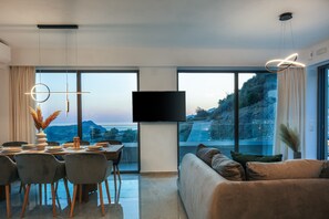 Interior - Sigma Villa, Private Heated Swimming Pool Garden, Panoramic Sunset (Rethymnon)