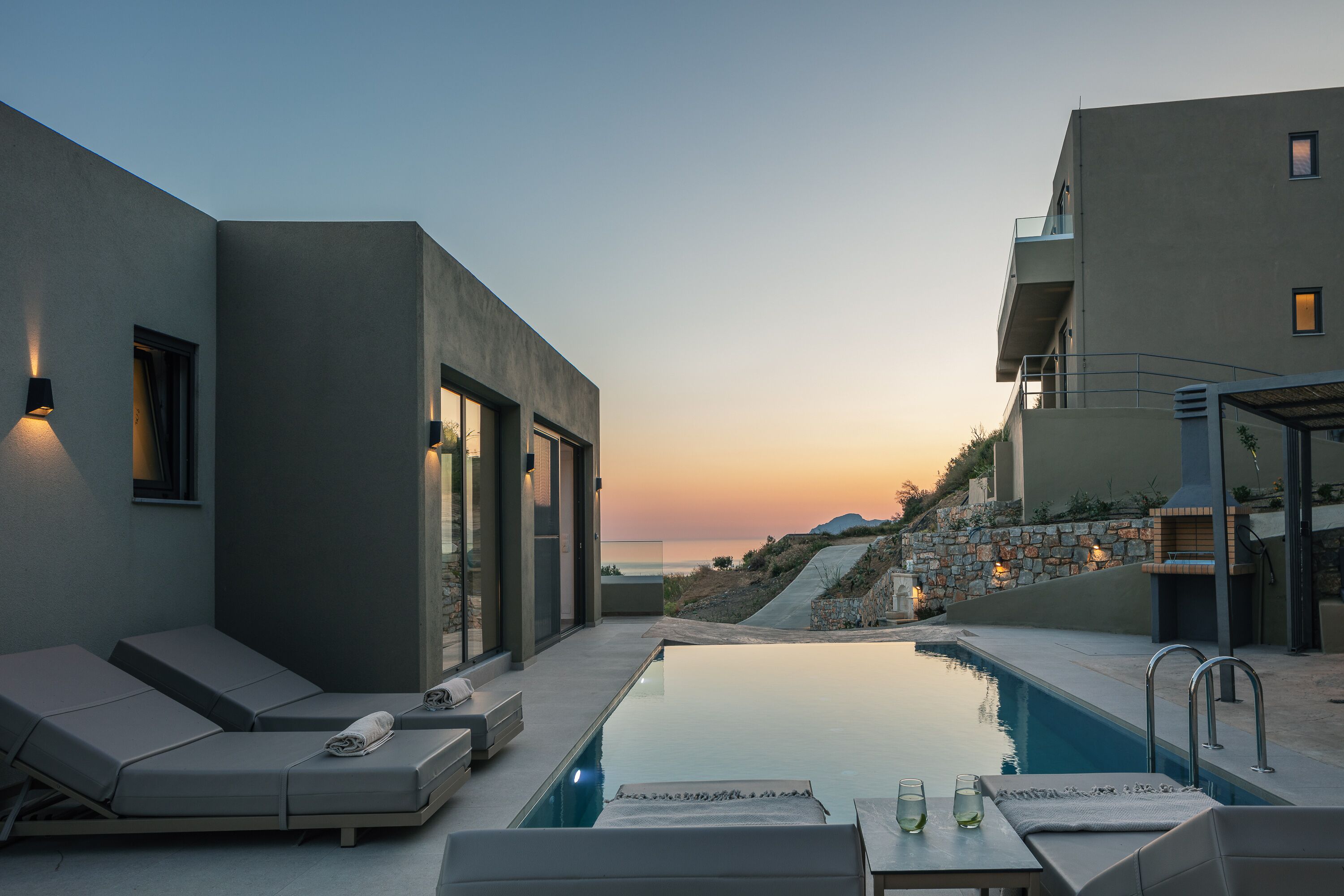 Piscine extérieure, piscine chauffée