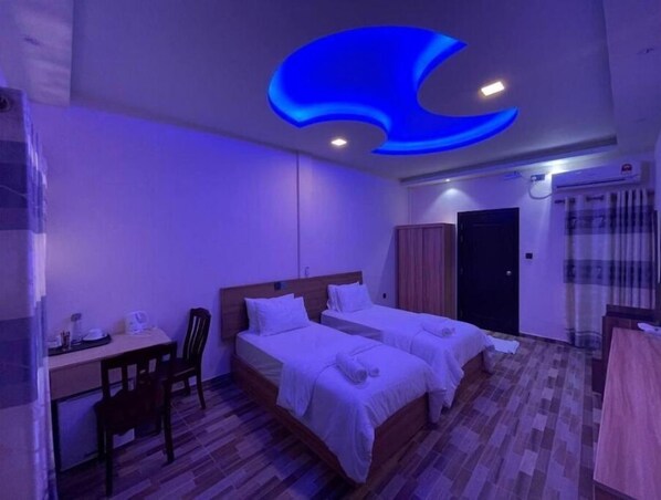 1 chambre, bureau, Wi-Fi, draps fournis