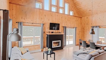 Fernseher, Kamin