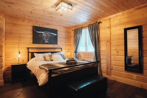 4 bedrooms, iron/ironing board, WiFi, bed sheets - Hôtel à la maison - Chalet du bois, Spa et Vue (Les Éboulements)
