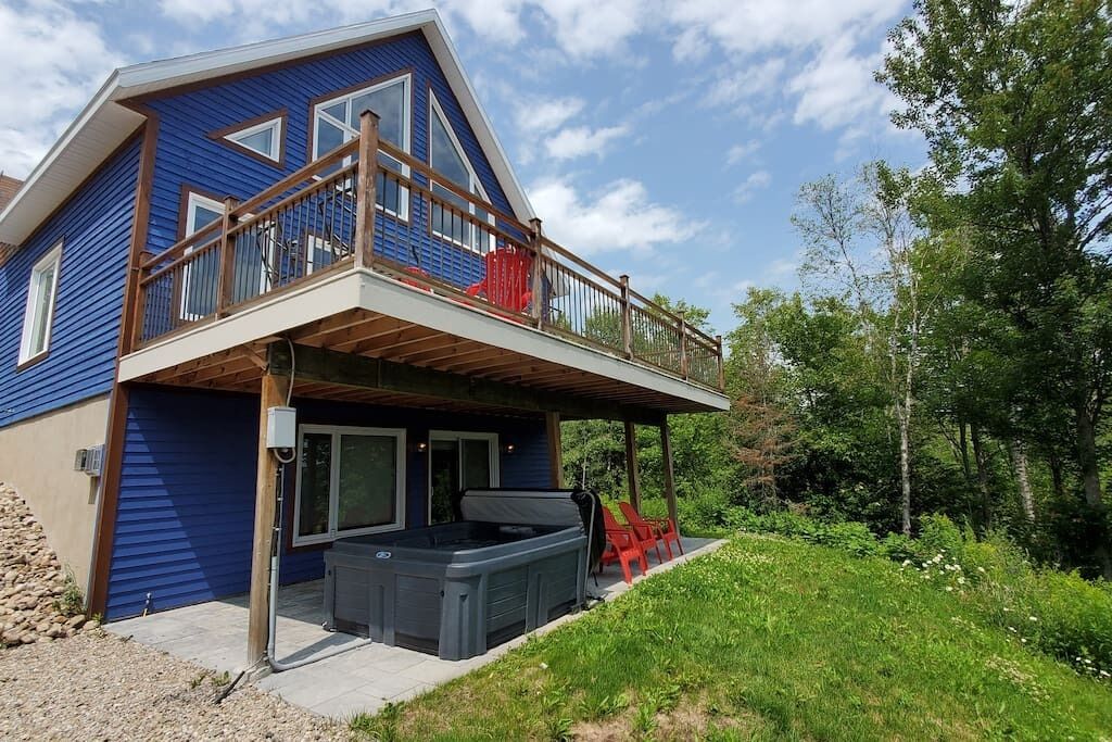 Exterior view, gallery and spa