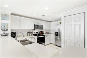 Fridge, microwave, oven, stovetop - Official Majestic Beach Resort - T2 2308 - Large 2BR 2BA - Sleeps 6 (Panama City Beach)