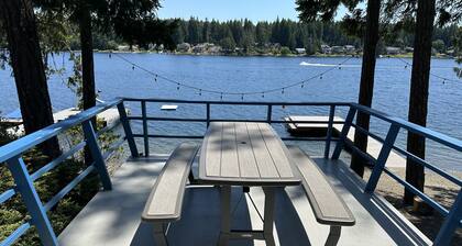 Charming Lakefront Cabin on Mason Lake with Pebble Beach and Private Dock