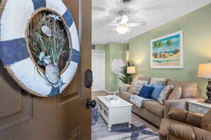 Living area - New!-Rare Private Patio, Minutes Walk to OC Beach (Ocean City)