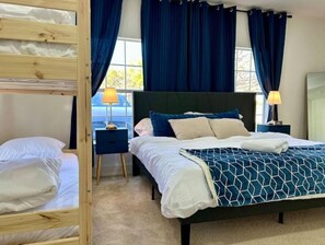 4 bedrooms, iron/ironing board, travel crib, free WiFi