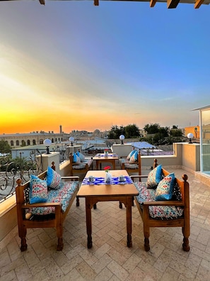 Rooftop terrace - Bobosh Hotel (Bukhara)