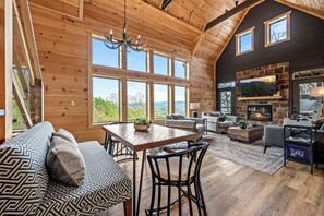 Smart TV, fireplace, video games, books