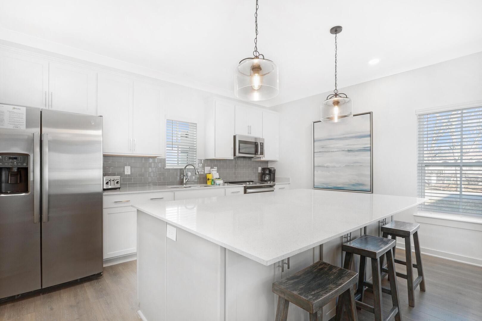 House, Multiple Beds, Balcony | Private kitchen | Fridge, microwave, oven, stovetop