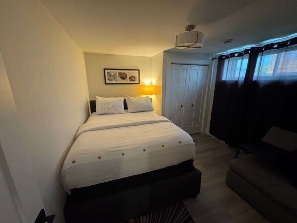 1 makuuhuone, työpöytä, ilmainen Wi-Fi, vuodevaatteet