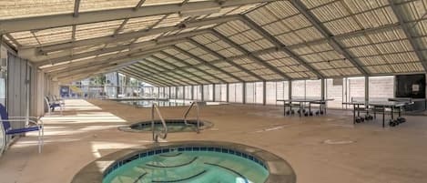Indoor pool, a heated pool