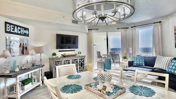 Kondominium, Beberapa Tempat Tidur, patio, pemandangan samudra | Tempat makan