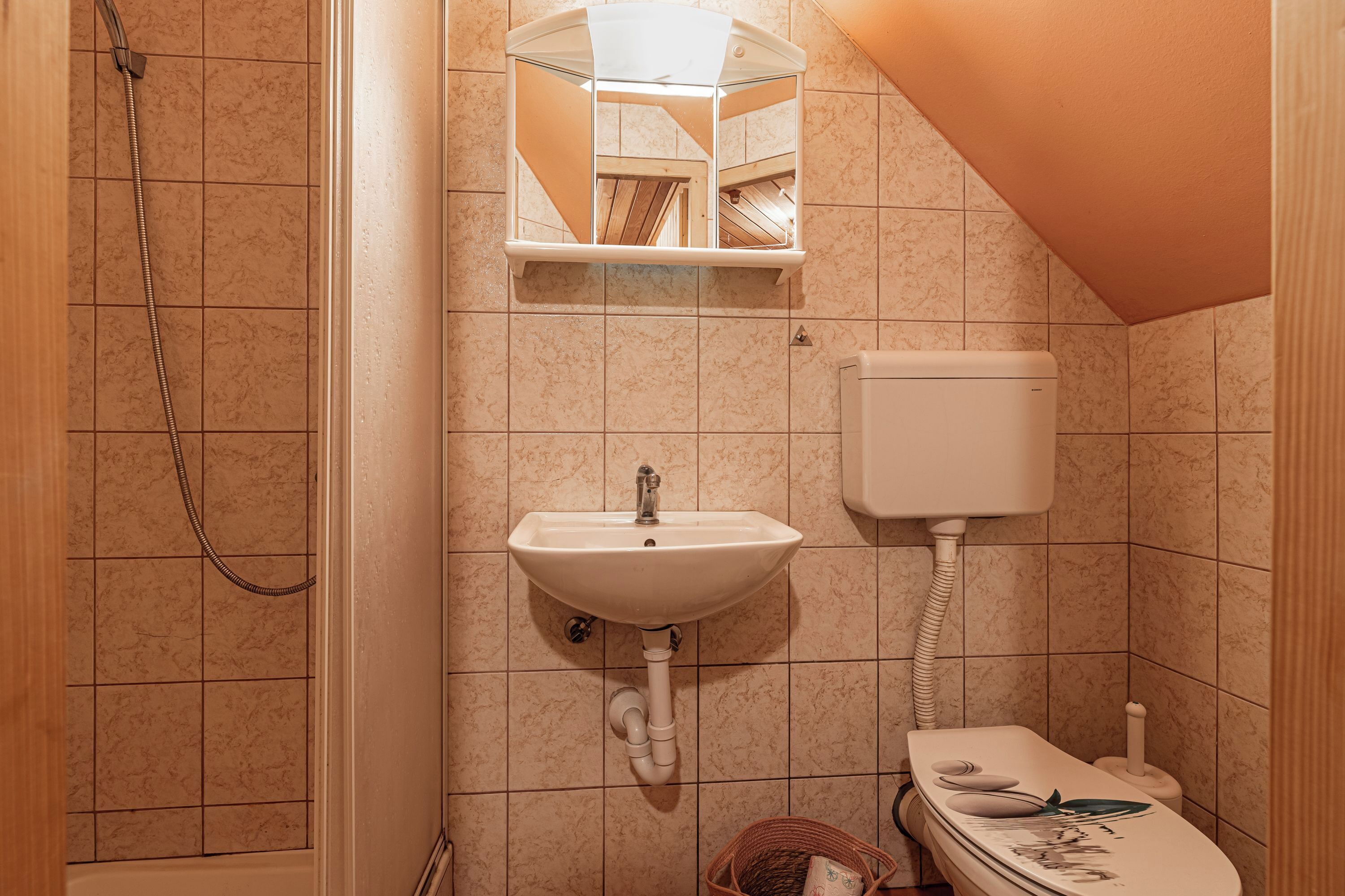 Family House, Multiple Bedrooms, 2 Bathrooms (Kunstek Farmhouse With Sauna) | Bathroom | Shower, hair dryer, towels, soap