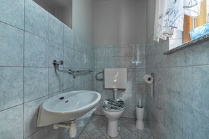 Family House, Multiple Bedrooms, 2 Bathrooms (Kunstek Farmhouse With Sauna) | Bathroom | Shower, hair dryer, towels, soap - Kunstek Farmhouse With Sauna (Rogatec)