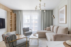 Apartment, 1 Bedroom, Sauna, Garden View | 1 bedroom, bed sheets