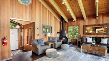 Télévision, cheminée