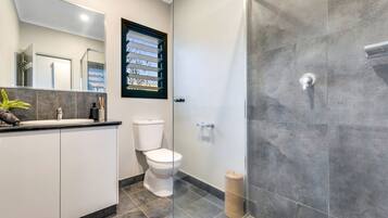 Towels, soap, shampoo, toilet paper