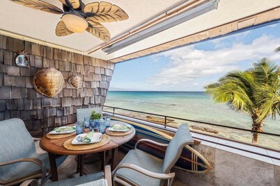 Updated BeachFront 2BD w AC Pool - Kulakane 310